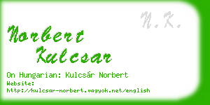 norbert kulcsar business card